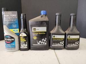 lot 312 image: Automotive Fluid- Techron Injector Cleaner & DG Power Steering Fluid