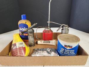 lot 327 image: Automotive Maintenance Supply Lot - Gojo, LubriMatic, Oil Cans