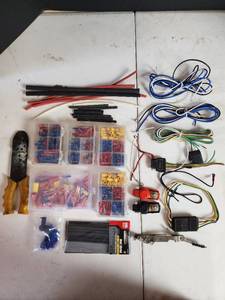 lot 344 image: Automotive Electrical Kit with Wire Connectors, Heat Shrink, and Battery Terminals