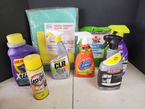 lot 365 image: Household Cleaning Supplies - Fuller, Easy-Off, CLR, Spic and Span, Weiman