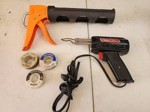 lot 393 image: Caulking Gun, Weller Solder Gun with Solder