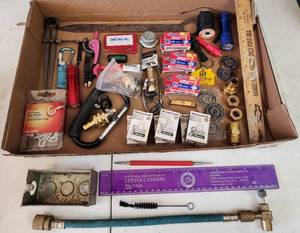 lot 396 image: Mixed Lot - Master Locks, Tools, Brass Fittings and Hardware