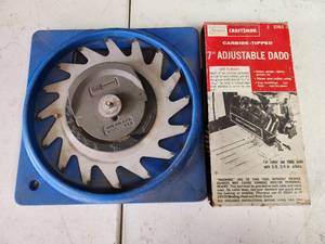 lot 418 image: Sears Craftsman 7-inch Carbide-Tipped Adjustable Dado Blade #3263