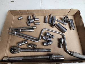 lot 426 image: 38  Socket Wrench with Extension Bars and Universal Joints