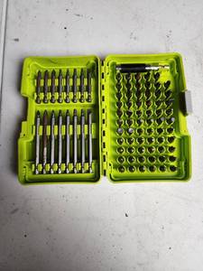 lot 438 image: Ryobi Screwdriver Bit Set in High-Visibility Case