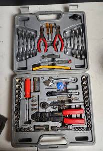 lot 462 image: Mechanic Tool Set with Socket Set, Wire Stripper and Much More