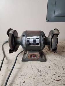 lot 500 image: Industrial Bench Grinder Model BG-6A 14 HP 3450 RPM (Powers On)