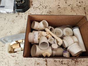 lot 502 image: PVC Plumbing Fittings Lot with Ball Valve