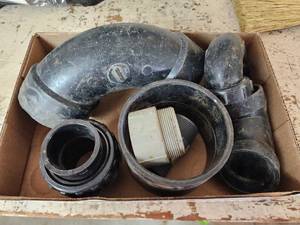 lot 503 image: PVC Plumbing Fittings Lot - Elbows and Connectors