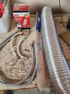 lot 506 image: ACE Dryer Vent Duct 5ft Flexible Aluminum with Water Heater Connector and More