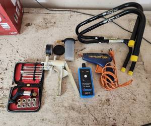 lot 513 image: Automotive Tool Lot - Vxscan TPMS Tool, Socket Set, Thermo Grip Gun, Storage Hooks