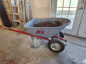 lot 530 image: ACE Hardware Steel Wheelbarrow with Pneumatic Tires