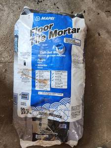 lot 535 image: Mapei Floor Tile Mortar Thin-Set Gray 50 lbs