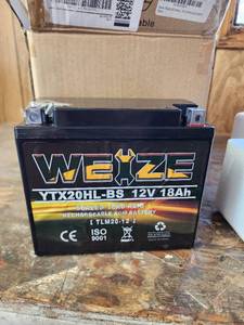 lot 545 image: Weizeus YTX-20HL- BS 12V 18Ah Motorcycle Battery