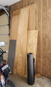 lot 592 image: Assorted Project Wood and Roofing Paper