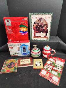 lot 704 image: Christmas Holiday - Lights, Books, and Decorative Items