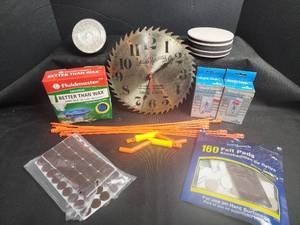 lot 728 image: Home Maintenance Bundle - Sears Clock, Fluidmaster Seal, GFCI Outlets, Felt Pads