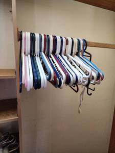 lot 738 image: Plastic Clothes Hangers Multi-Color Lot
