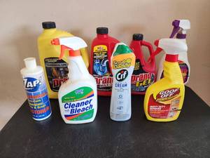 lot 748 image: Household Cleaning Products Bundle - Drano, Cif, Goof Off & More