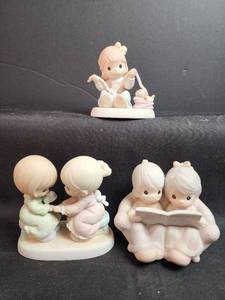 lot 180 image: Precious Moments Porcelain Figurines Set of 3
