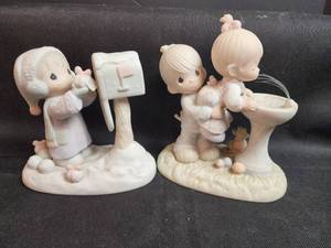 lot 183 image: Precious Moments Porcelain Figurines - Set of 2