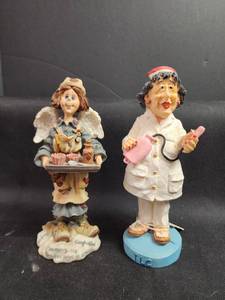 lot 196 image: Nurse Figurines - Ms. Mercy Angel and TLC Nurse