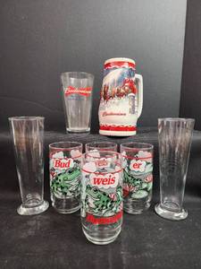 lot 212 image: Budweiser Collectible Glassware Set with Clydesdale Stein