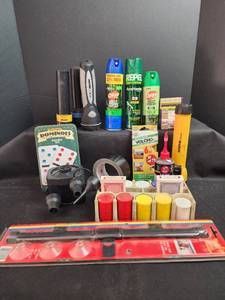 lot 271 image: Mixed Lot - OFF Insect Repellent, Dominoes, Tools and Supplies