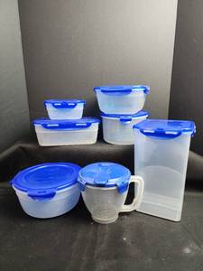 lot 68 image: Lock & Lock Food Storage Container Set with Measuring Cup