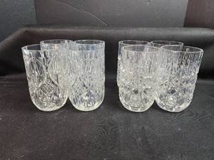 lot 126 image: Cut Crystal Drinking Glasses Set - 2 Sets of 4