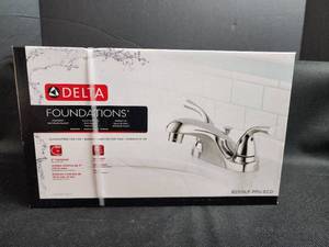 lot 134 image: Delta Foundations B2515LF-PPU-ECO 4-Inch Centerset Bathroom Faucet
