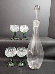 lot 157 image: German Roemer Wine Glass Set with Decanter
