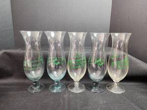 lot 159 image: OBriens New Orleans Hurricane Glasses Set of 5