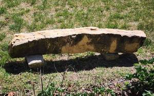 lot 830 image: 64in. x 6in. x 12in. Limestone Family Name Marker - Can be recarved with your name