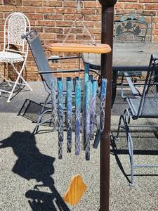 lot 929 image: Wind Chimes with Wood Top