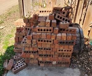 lot 941 image: Acme Brick Red Clay Building Bricks - Large Lot - Must Take All