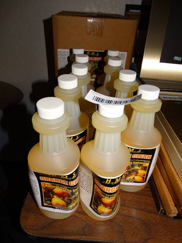 lot 182 image: Large lot of orange clean citrus solvent and oder counteractment