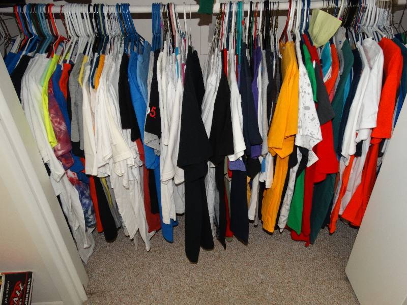 lot 209 image: All shirts on botoom rack of closet -over 150