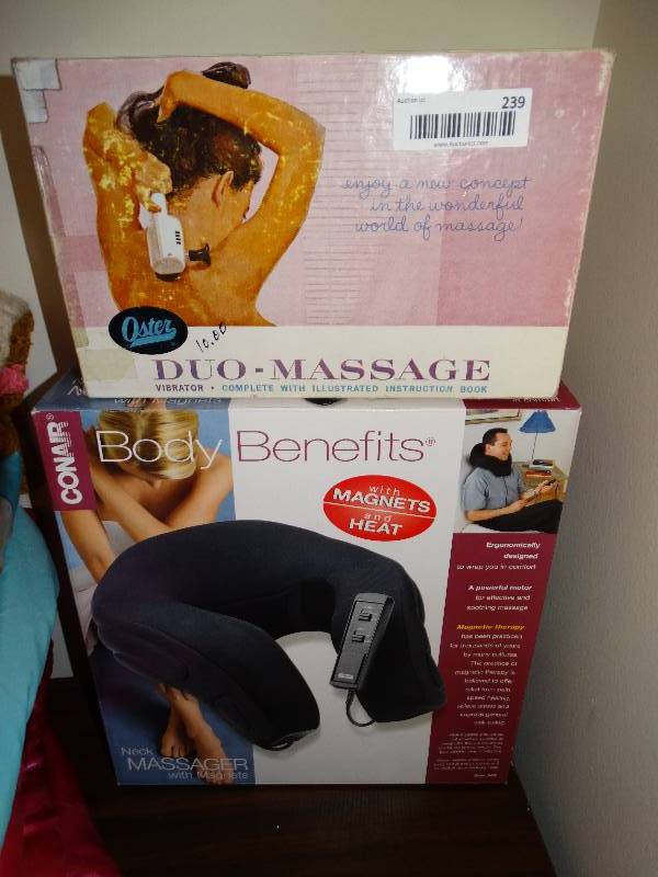 lot 239 image: Duo massage vibrator and conair neck massager