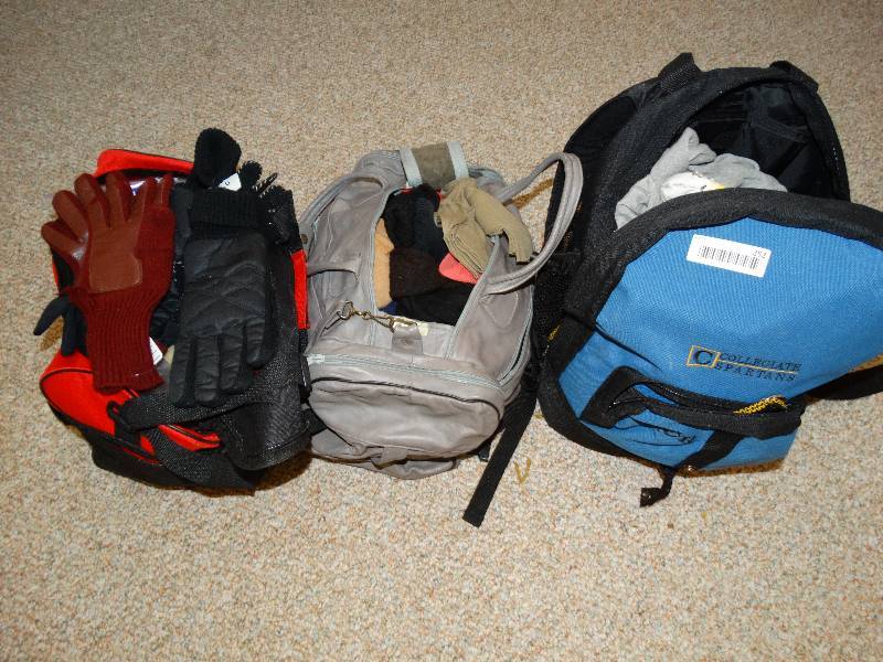 lot 252 image: Bags of gloves, socks and undergarments
