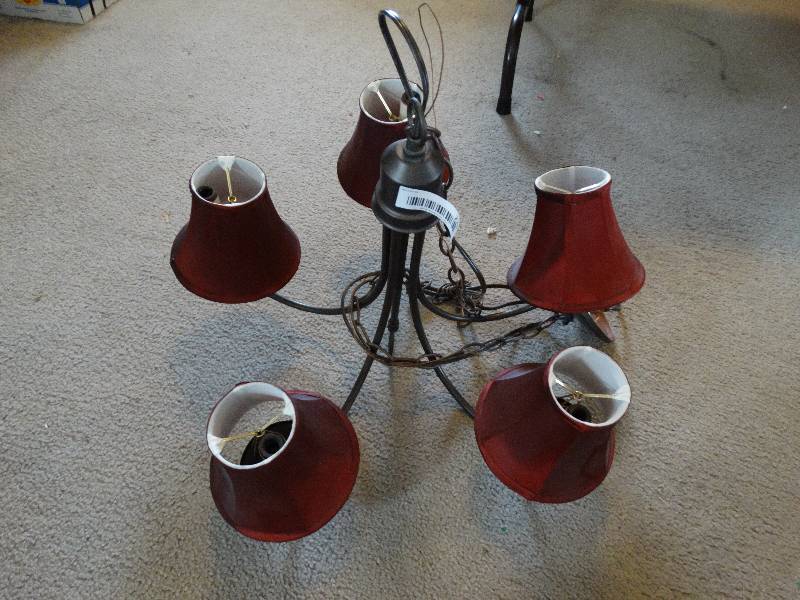 lot 270 image: Chandelier with shades