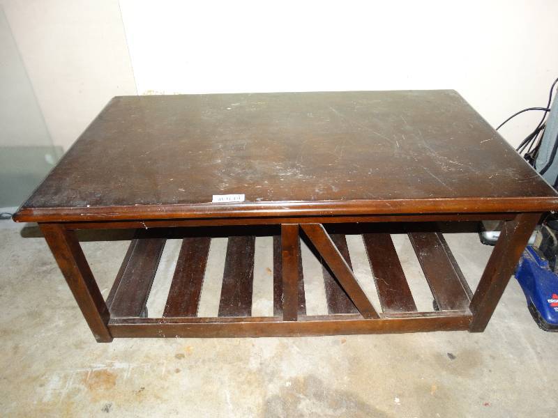 lot 380 image: Wood coffee table