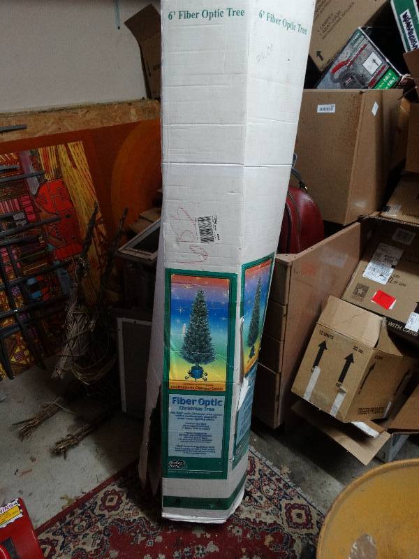 lot 413 image: 6 ft fiber optic tree & twig deer