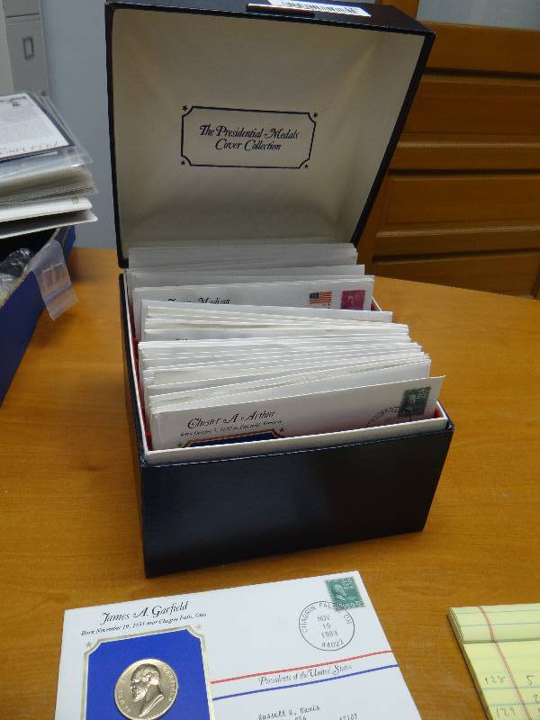 lot 133 image: The Presidential Medals Cover Collection- 30 coins w box