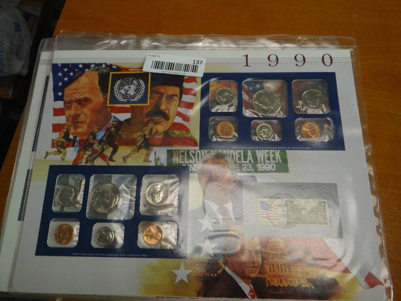 lot 137 image: 18 U.S.A. uncirculated coin mint sets collection