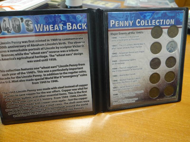 lot 153 image: 1940s wheat back penny collection in book
