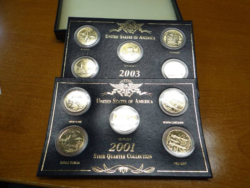 lot 155 image: U.S.A state quarter collection in box