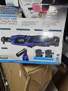 lot 201 image: Power Torque Compact Ratchet Wrench 38 12v Kit