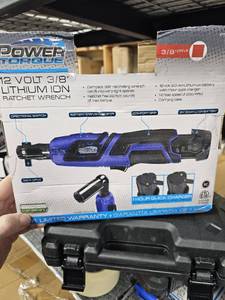 lot 202 image: Power Torque Compact Ratchet Wrench 38 12v Kit