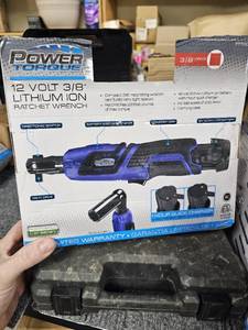 lot 204 image: Power Torque Compact Ratchet Wrench 38 12v Kit